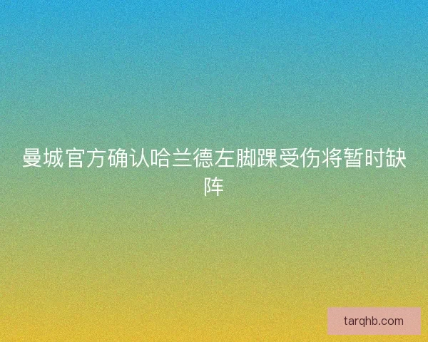 曼城官方确认哈兰德左脚踝受伤将暂时缺阵 曼城官方确认哈兰德左脚踝受伤将暂时缺阵